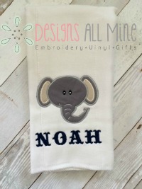 Burp Cloth - Elephant